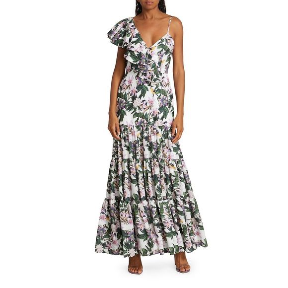 No Pise La Grama
Aracea Asymmetric Ruffled Maxi Dress - Picture 2 of 11